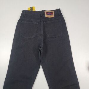 VTG Western Rockies Black Denim Jeans 29/9 Inseam 36 Bareback Rocky Mountain